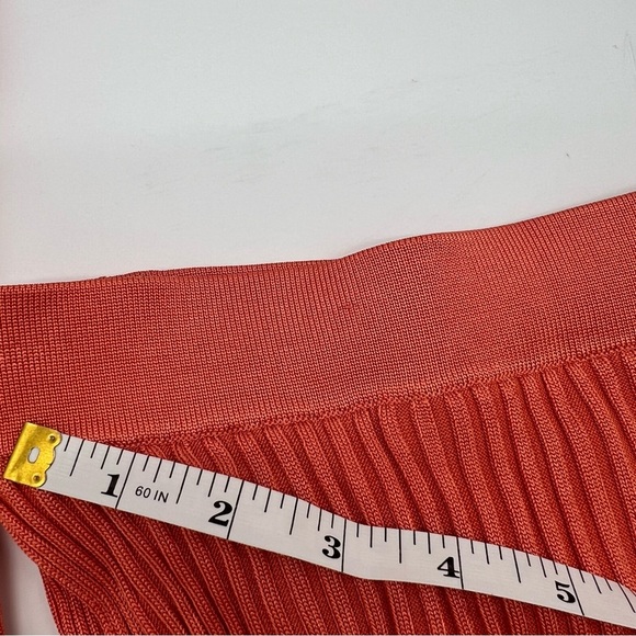 Ronny Kobo Orange Ribbed 2-Piece Set – Crop Top & Maxi Skirt – Size M - Picture 15 of 16